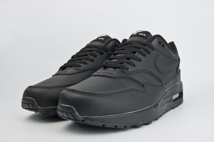 кроссовки Nike Air Max 1 Leather Triple Black