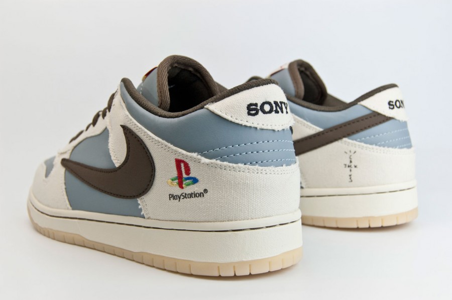 кроссовки Nike Dunk Low White / Grey x PlayStation x TS