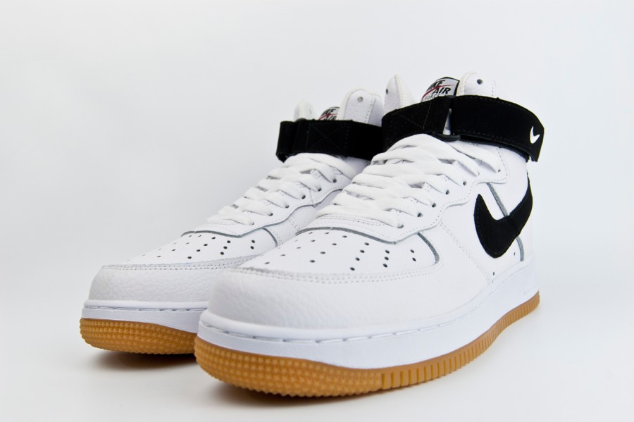 кроссовки Nike Air Force 1 Mid White Gum / Black