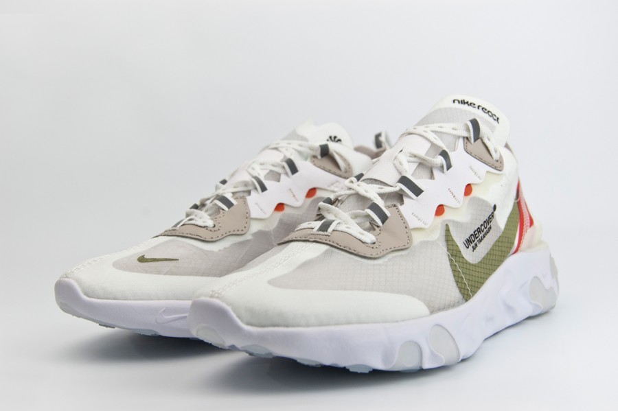 Кроссовки Nike React Element White / Orange