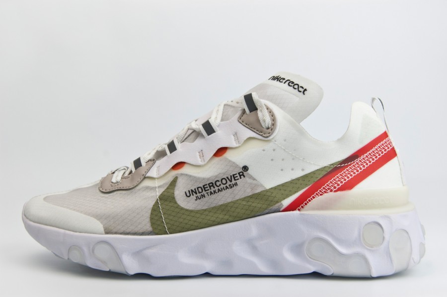Кроссовки Nike React Element White / Orange