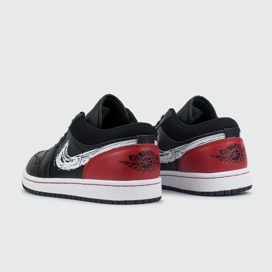 кроссовки Nike Air Jordan 1 Low Brushstroke Black