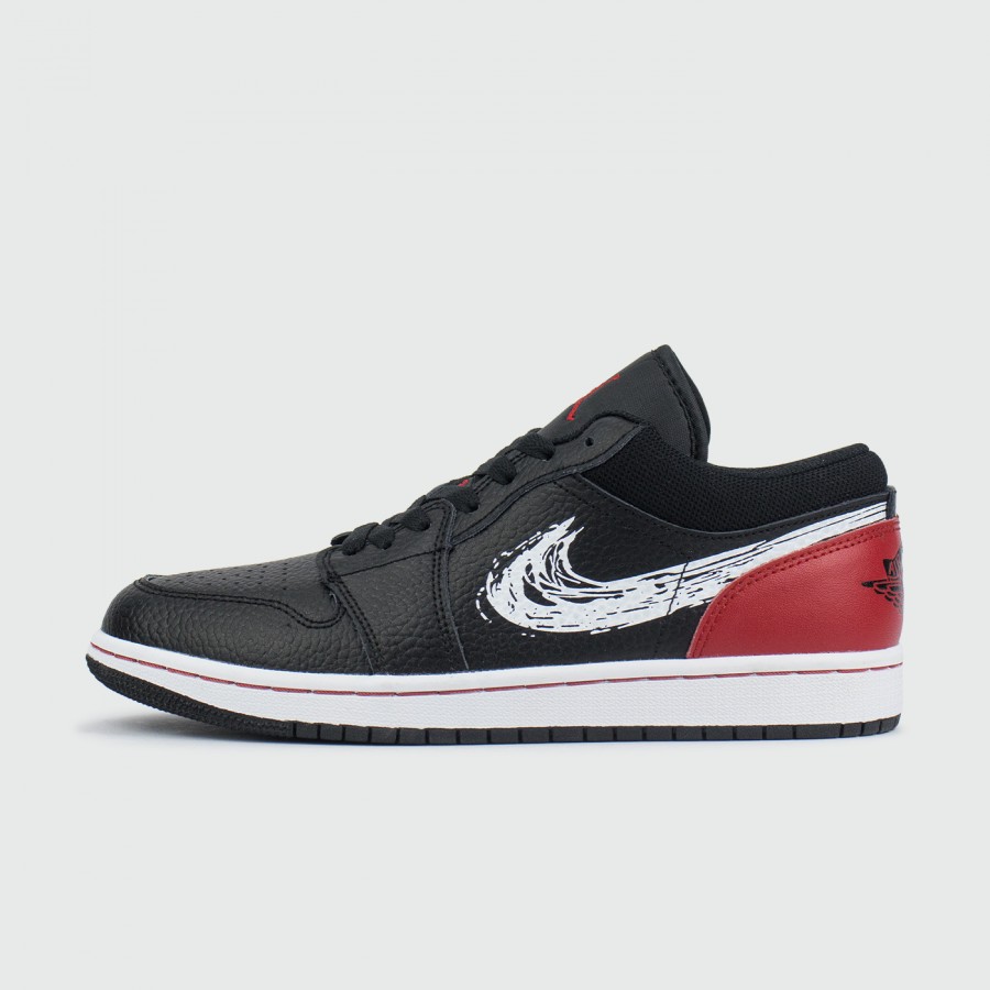 кроссовки Nike Air Jordan 1 Low Brushstroke Black