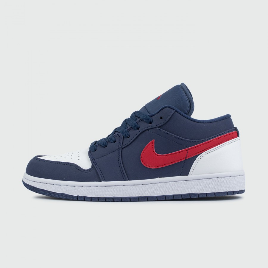кроссовки Nike Air Jordan 1 Low Blue / White / Red