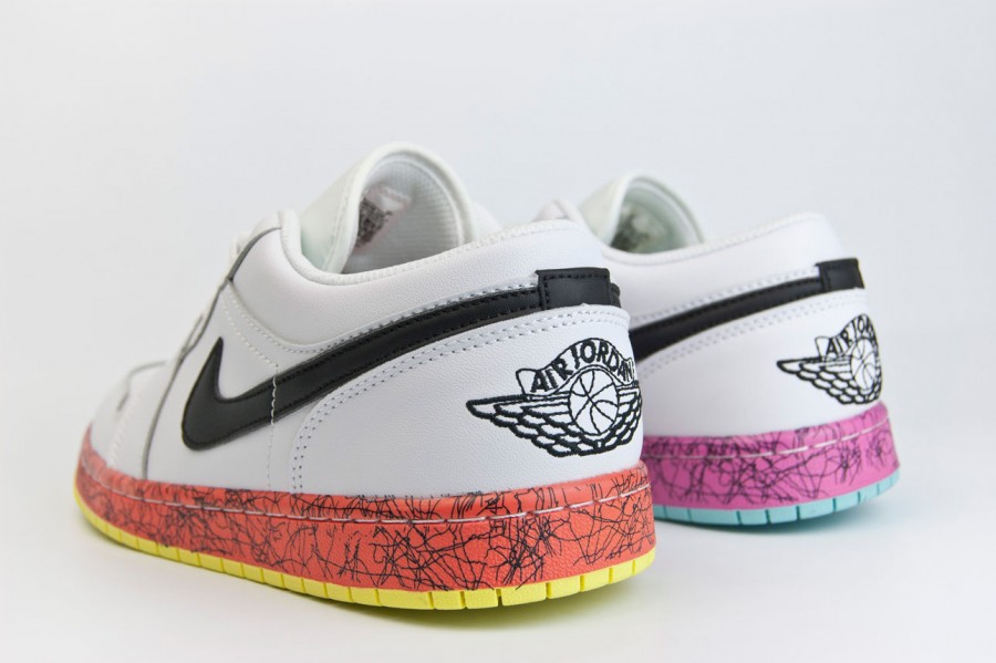 кроссовки Nike Air Jordan 1 Low White / Yellow Ftwr
