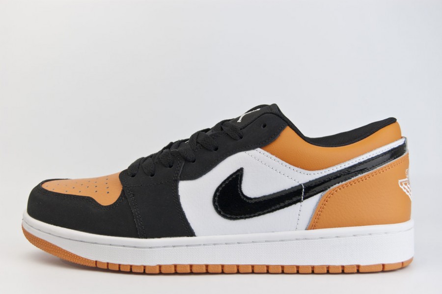 кроссовки Nike Air Jordan 1 Low Black / White / Orange