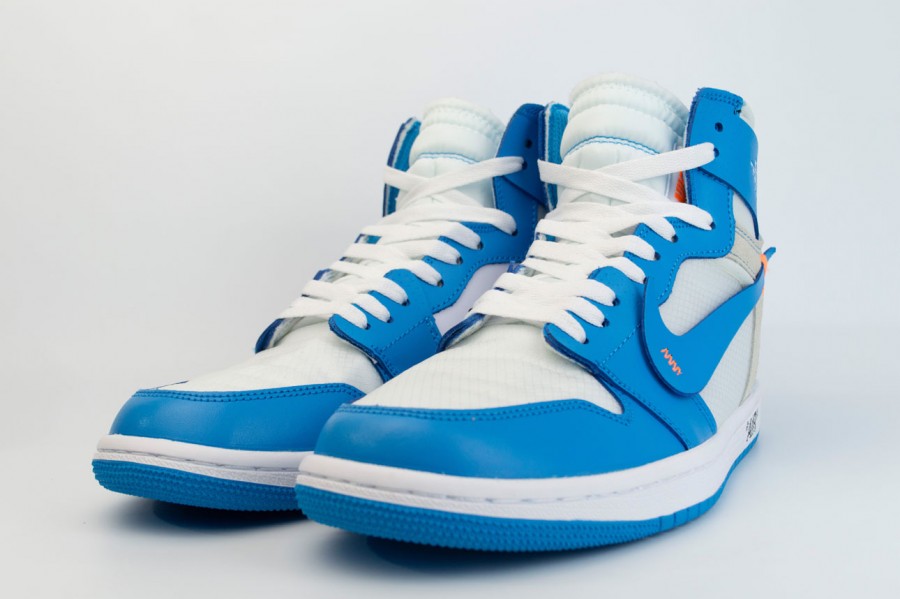 кроссовки Nike Air Jordan 1 x Off-White Blue White