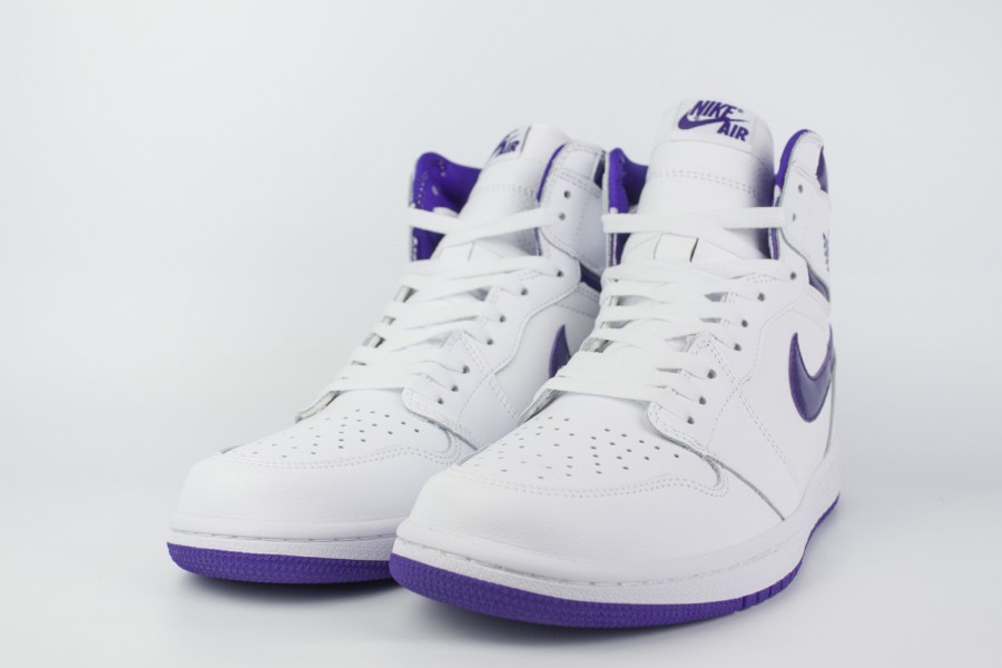 кроссовки Nike Air Jordan 1 White / Purple
