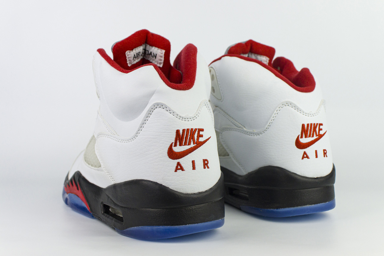 Nike Air Jordan 5 White / Fire Red