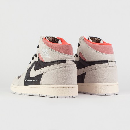 кроссовки Nike Air Jordan 1 Neutral Grey/Hyper Crimson