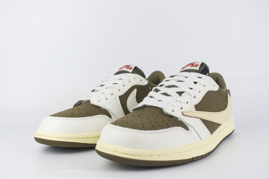 кроссовки Nike Air Jordan 1 Low x Fragment x TS White Brown