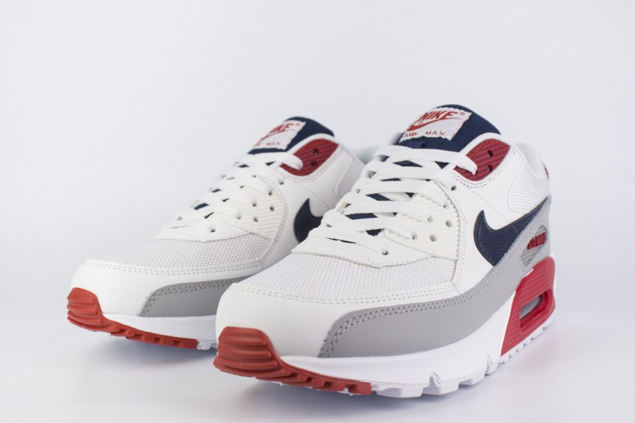 кроссовки Nike Air Max 90 Wmns White / Grey / Red