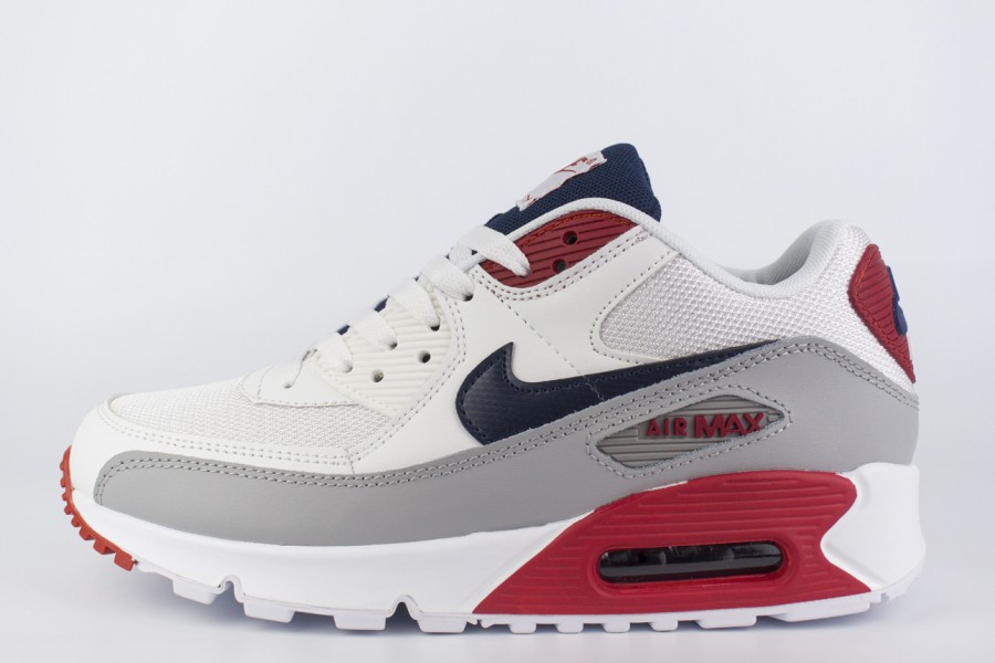 кроссовки Nike Air Max 90 Wmns White / Grey / Red