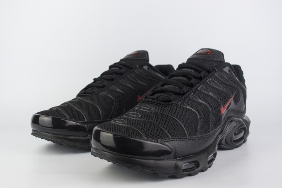 кроссовки Nike Air Max Plus Tn Black / Red Swoosh
