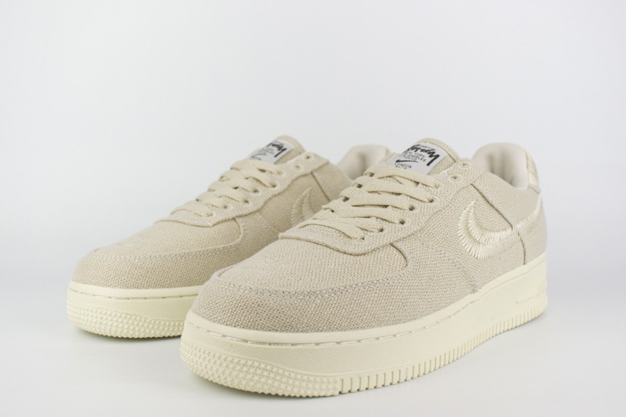 кроссовки Nike Air Force 1 Low Wmns x Stussy Fossil