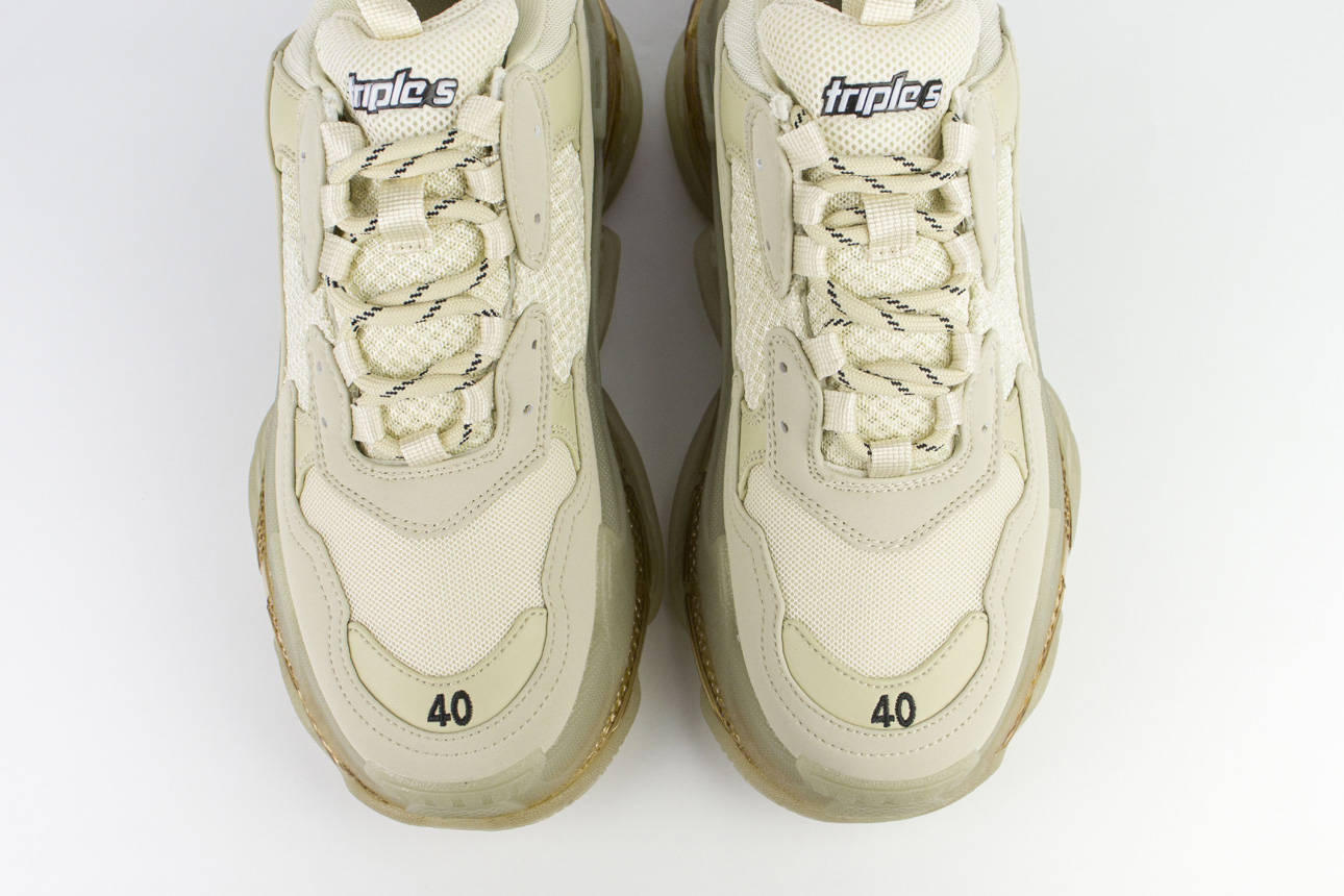 Balenciaga Triple S Cream / Clear Sole