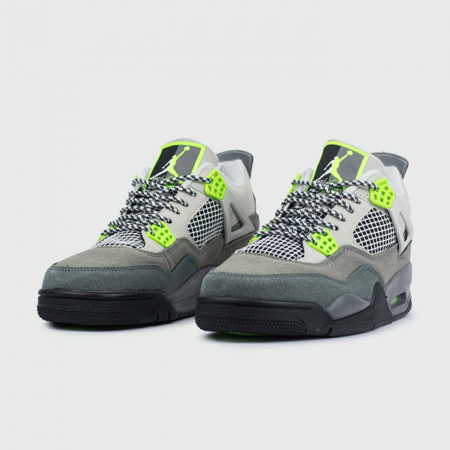 кроссовки Nike Air Jordan 4 Retro Cool Grey / Volt