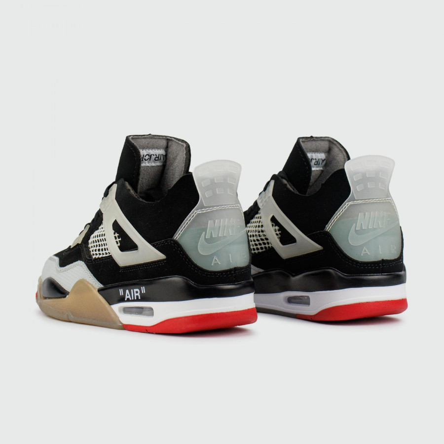 кроссовки Nike Air Jordan 4 Retro Bred x Off-White