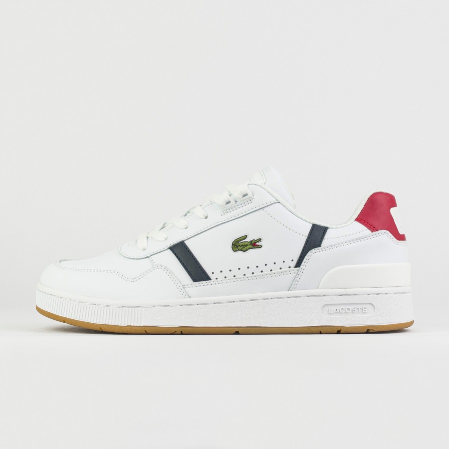 кеды Lacoste T-Clip White / Blue / Red new