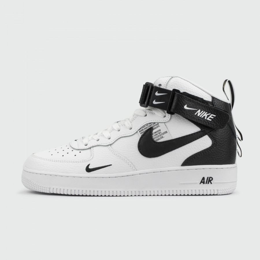 кроссовки Nike Air Force 1 Mid LV8 Utility White / Black with Fur