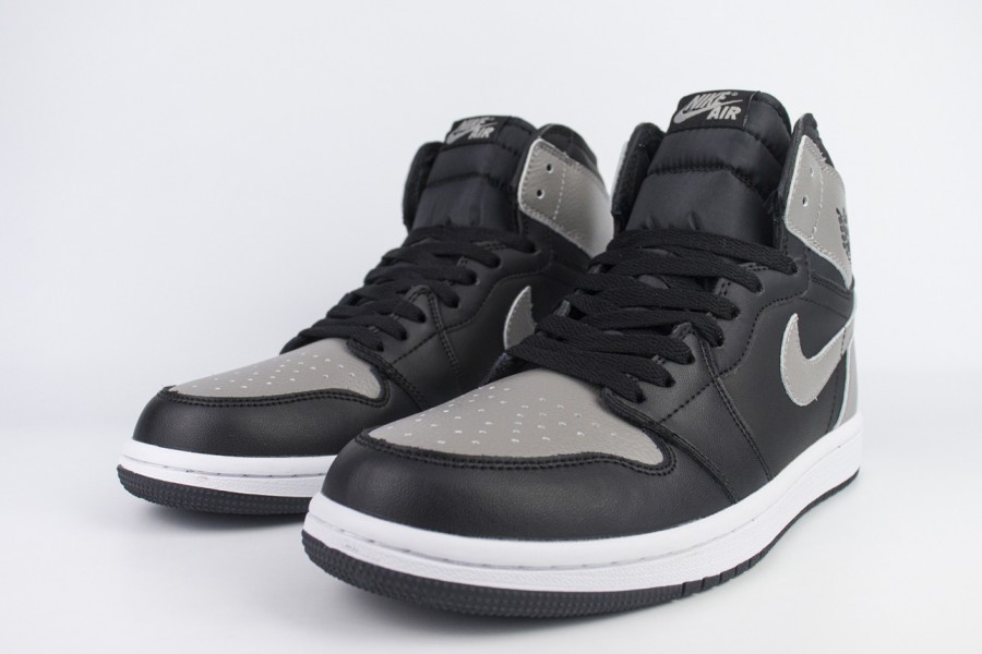 кроссовки Nike Air Jordan 1 Black / Grey with Fur