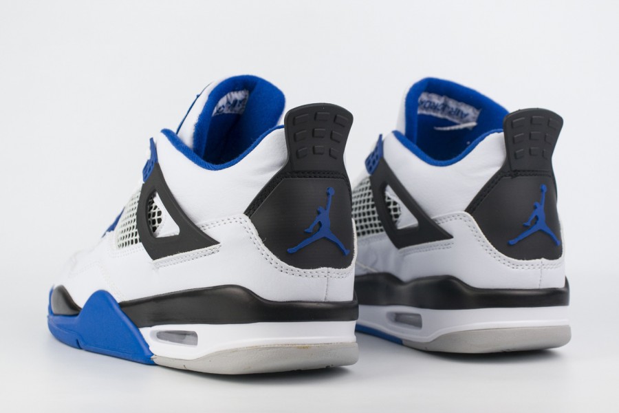 кроссовки Nike Air Jordan 4 White / Blue / Black