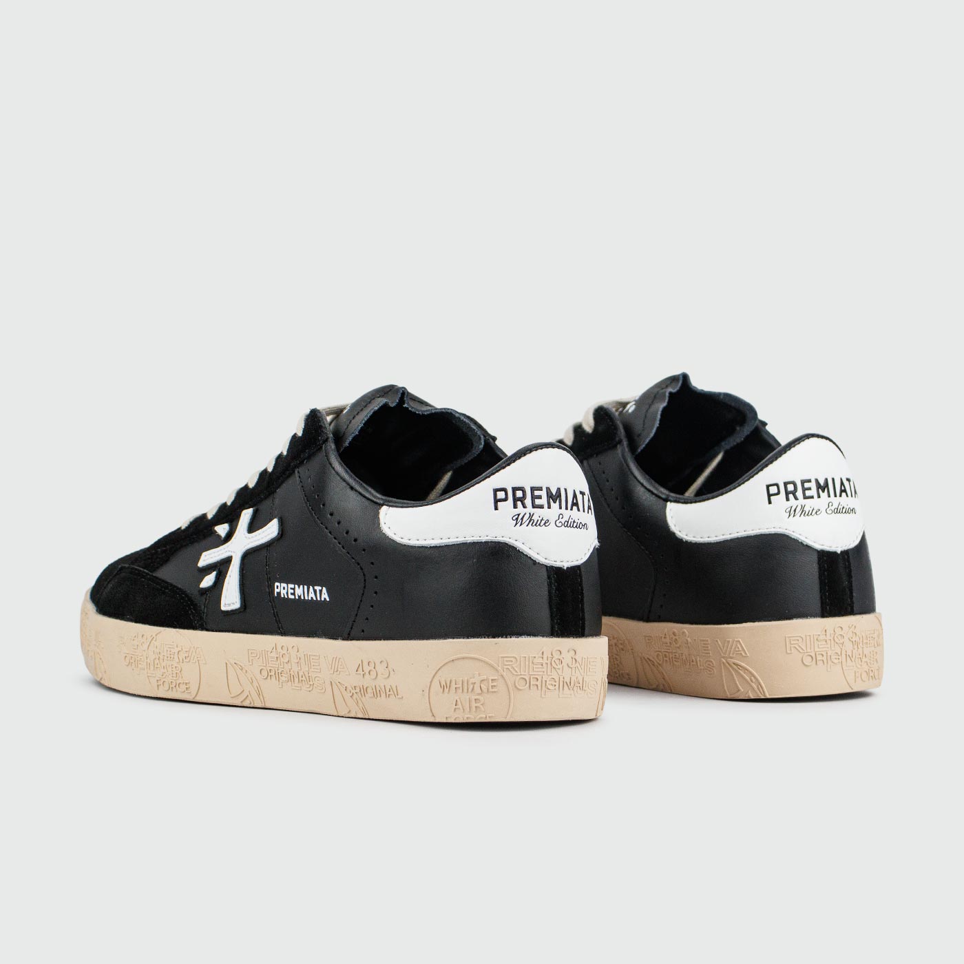 Premiata Steven Black Cream new
