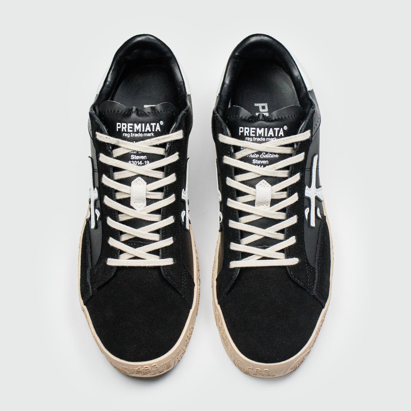 Premiata Steven Black Cream new
